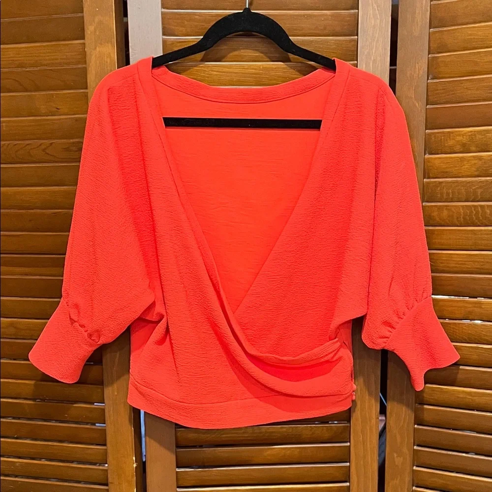 Rachel Comey orange Red Batwing Sleeve Top - Picture 7 of 12
